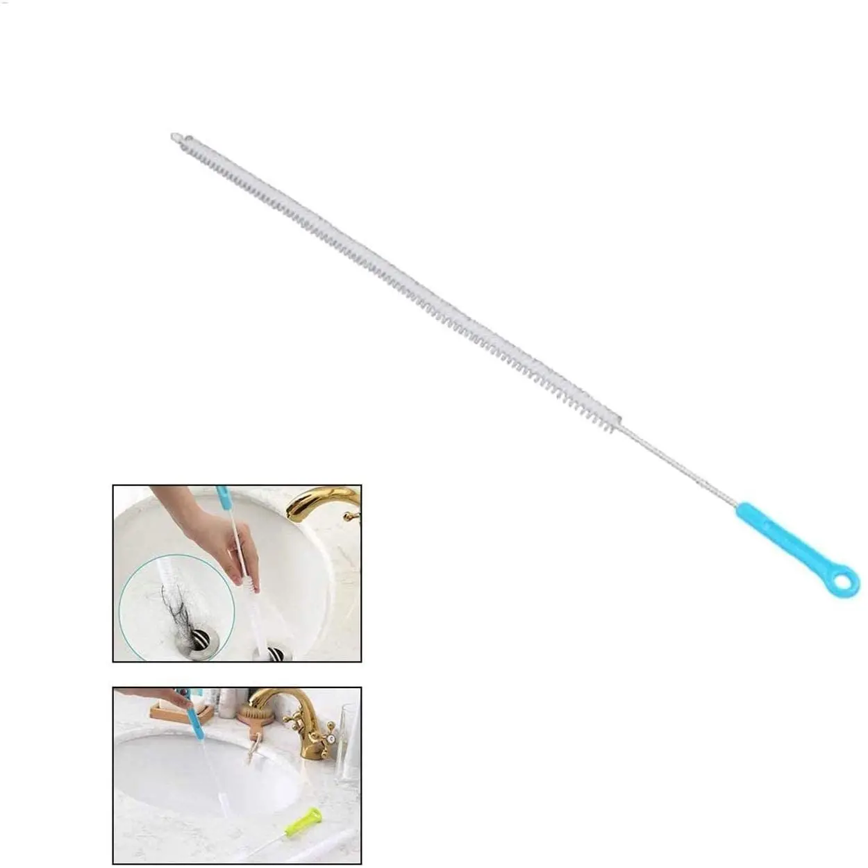 VEHHE Lengthen Drain Sink Cleaning Brush Tool Sewer Snake Kitchen Bathroom Dredging Pipe Cleaner Dehairing Tool Dredging