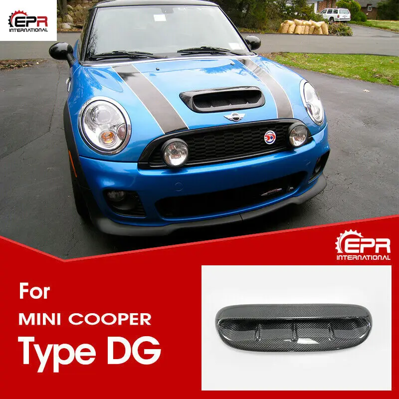 

For Mini Cooper S R53 2006 Type DG Carbon Fiber Hood Scoop Glossy Finish Bonnet Cover Air Vent Tuning Duct Trim Bodykits