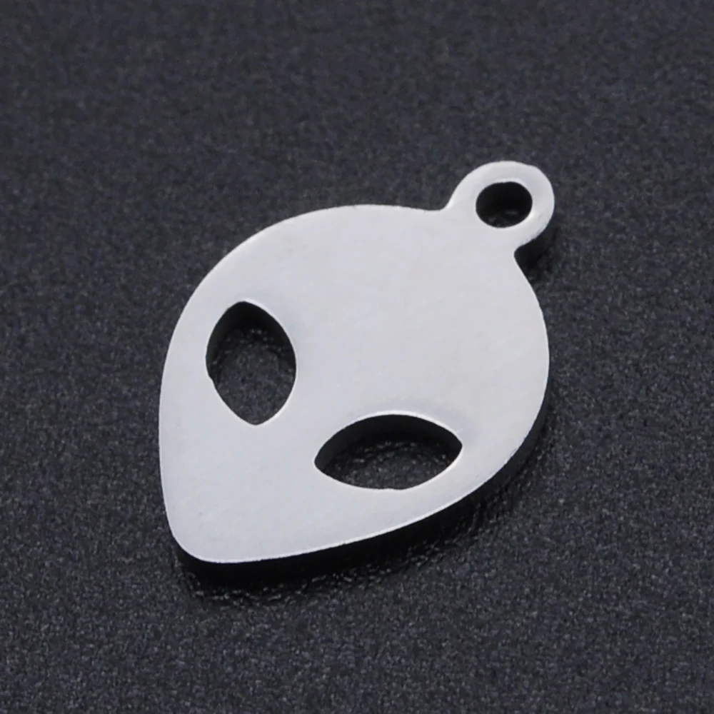 10pcs/lot 316 Stainless Steel Aliens Charms Wholesale Accept OEM Order DIY Necklace Bracelet Making Charms Bracelets Pendants
