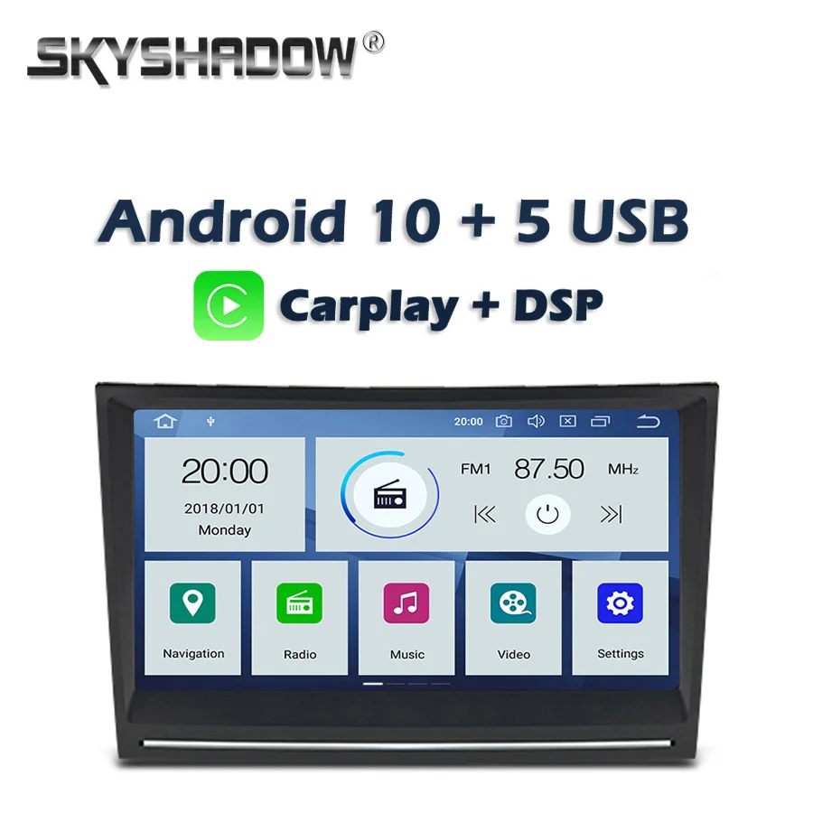 Carplay DSP PX6 IPS Android 10.0 4GB + 64GB 8 inch Wifi GPS Map RDS Auto Radio Bluetooth 5.0 Car DVD Player For Porsche Cayman