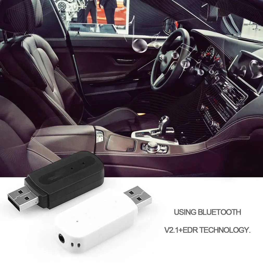 USB Auto Adapter 3,5mm Jack Empfänger Wireless AUX Audio MP3 Musik Player Car Tool