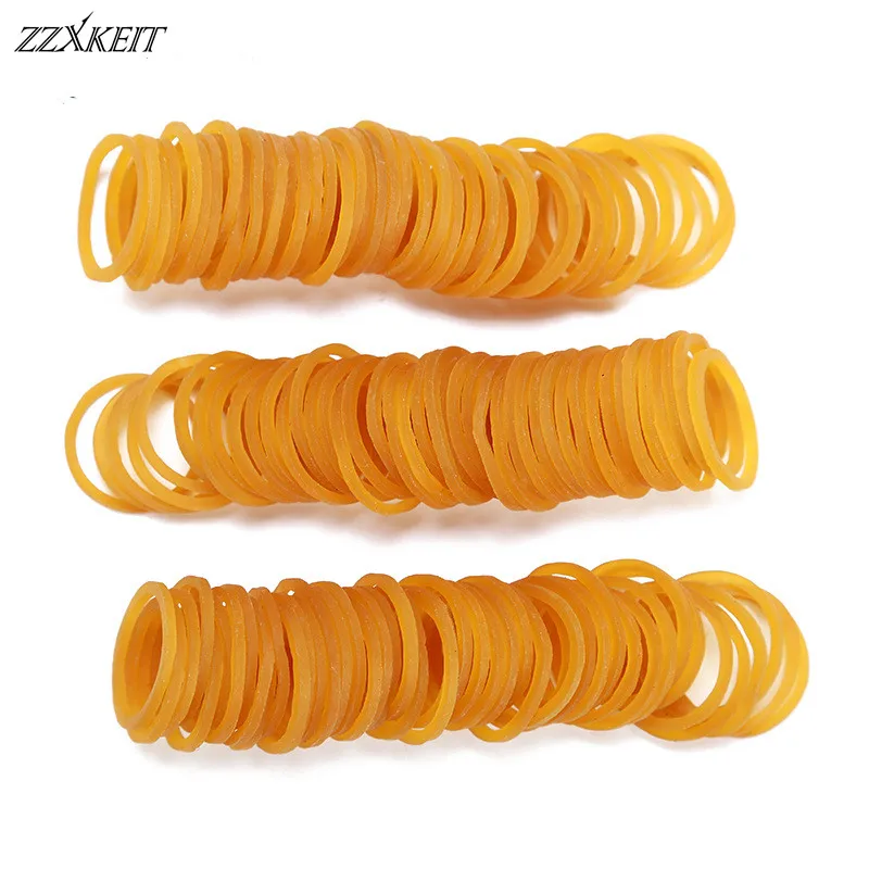 16*1.4Mm Geel Kantoor Rubber Ring Elastiekjes Sterke Elastische Bands Briefpapier Houder Band Loop School Kantoorbenodigdheden