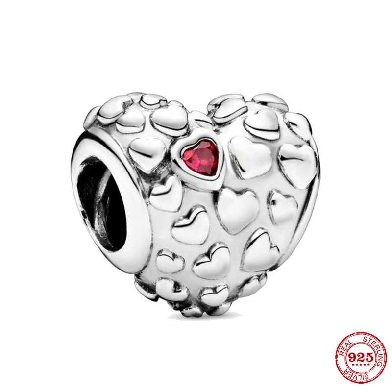 

New 925 Sterling Silver Bead Mom In A Million Heart Charm Fit Original Pandora Bracelet DIY Jewelry For Women Wholesale