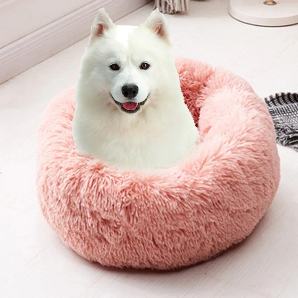 

1PC Super Soft Dog Bed Plush Cat Mat Dog Beds For Large Dogs Bed Labradors House Round Cushion Pet Product Accessories XB 166