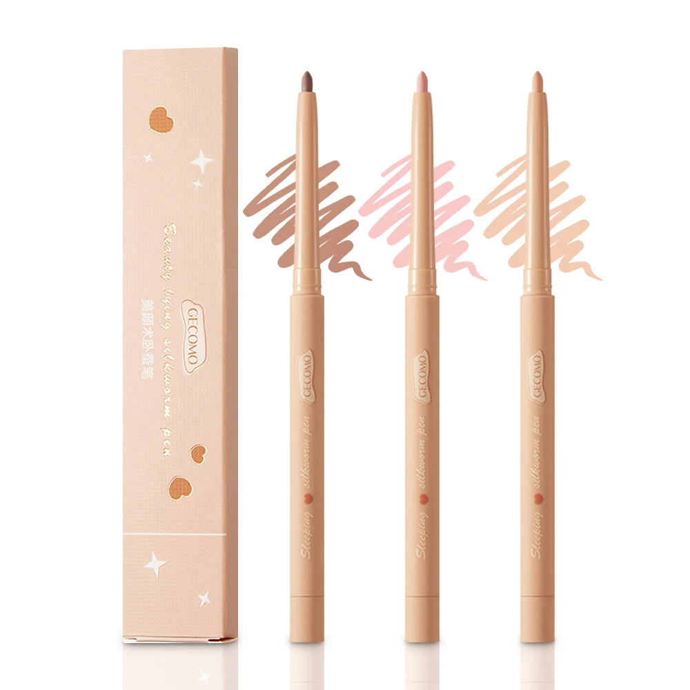 Pinkiou Eyeshadow Pencil Natural Matte Make Up Long Lasting Retractable Eye Liners Pen Set Waterproof Eyeliner Pen 2 Pieces