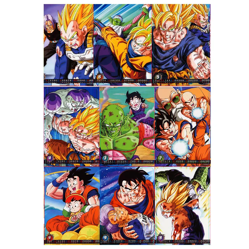 

9pcs/set Dragon Ball Z GT Super Saiyan Heroes Battle Card Ultra Instinct Goku Vegeta Game Collection Cards