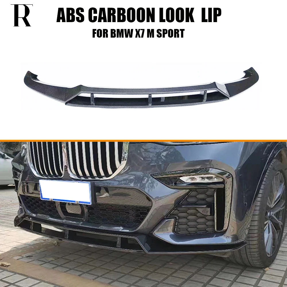 

Carbon Weave Look ABS Black Front Bumper Chin Lip for G07 New X7 with M Sport Package 2019UP