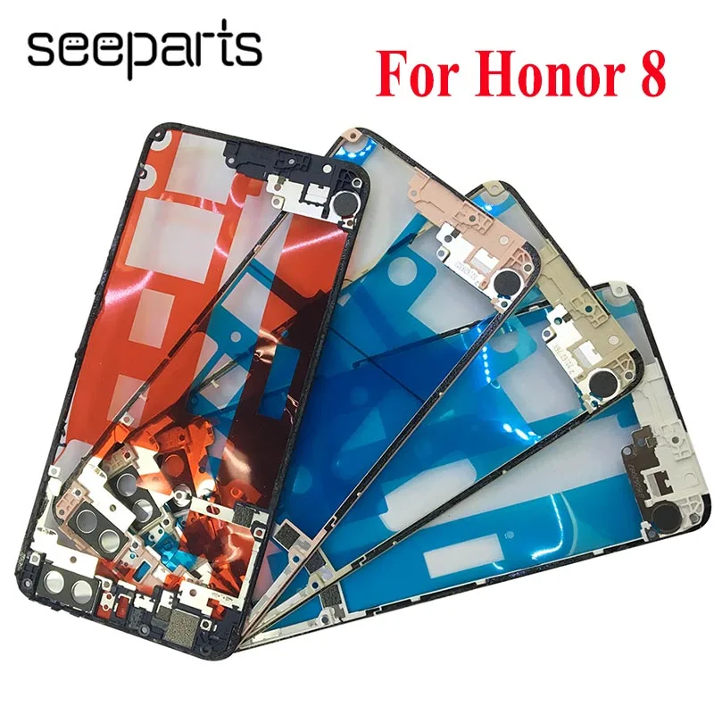 For Huawei Honor 8 Back Frame Rear Bezel Plate Chassis Housing With Double-Sided Adhesive Honor 8 Middle Frame Replacement