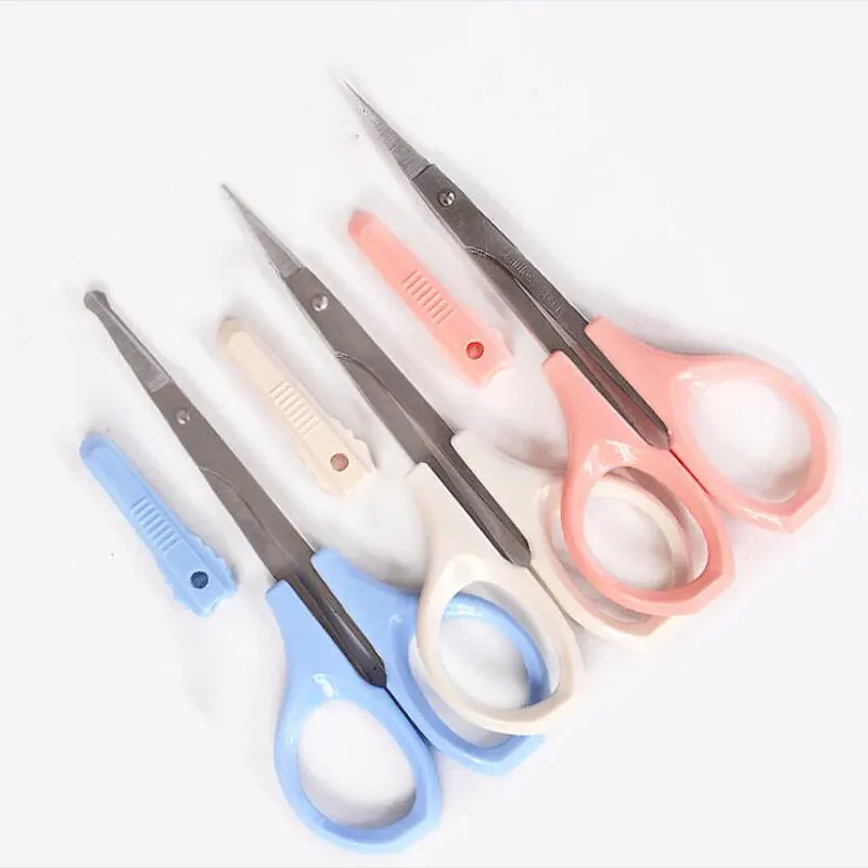 Stainless Steel Eyebrow Scissor Manicure Nail Cuticle Trimmer Nose Hair Remover Sharp Tip Curve Beauty Makeup Tool