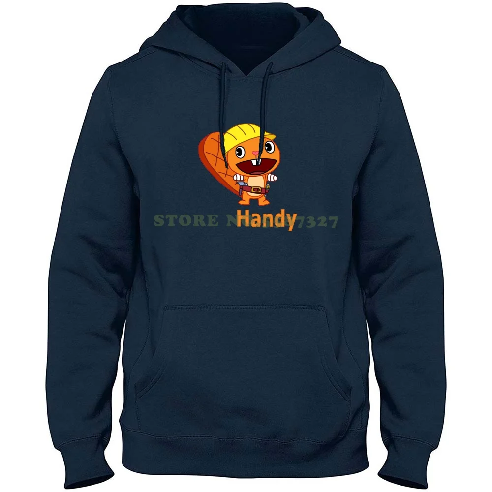 Happy Tree Friends-T-Shirt-Handy 100% Pure Cotton Hoodie T-Shirt Cuddle Giggles Toothy Lumpy Petunia Nutty Sniffles Flaky Handy