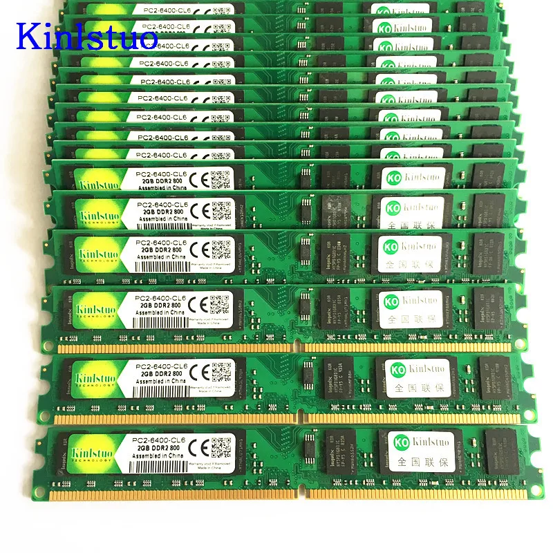 1 قطعة سطح المكتب DIMM الكمبيوتر ذاكرة الوصول العشوائي DDR2 2Gb 800/667/ 533Mhz إنتل و AMD 2G DDR2 رام ميموريا دي escritorio PC2-6400