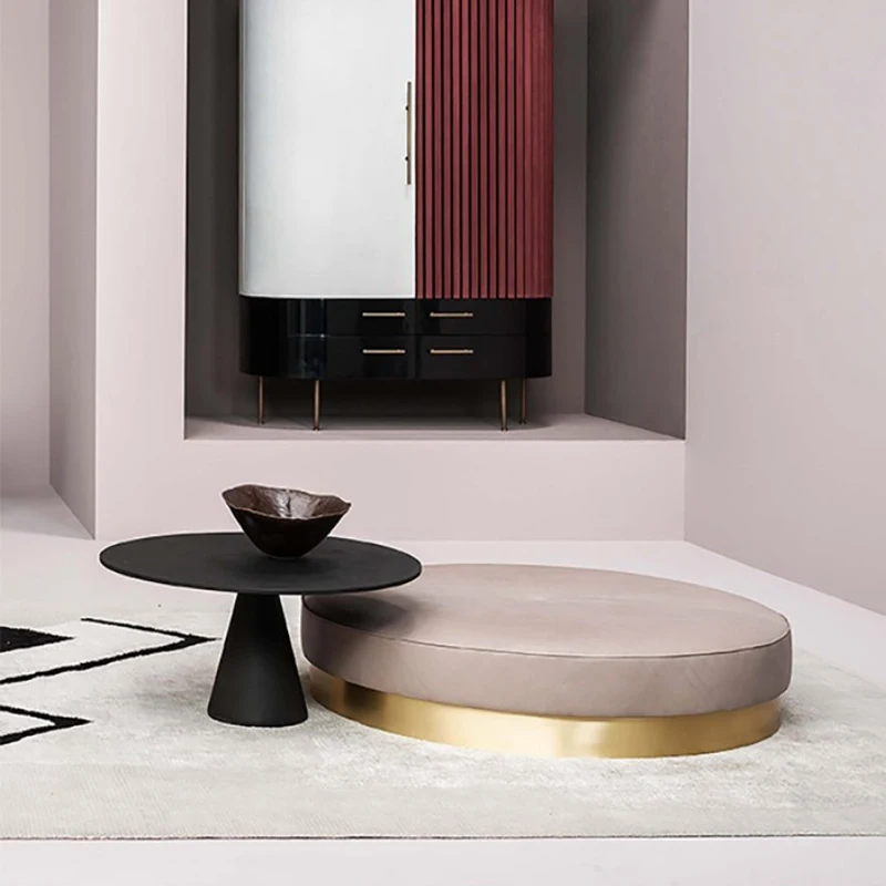 Living Room Coffee Table Nordic Light Luxury Sofa Tea Table High and Low Combination Designer IINs Net Red round Tea Table