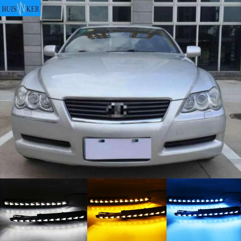 

1 Pair DRL LED DRL Daytime Running Light Fog Lamp For Toyota MARK X REIZ 2004-2009