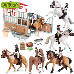 HOT Equestrian Knight Rider Animal Horse Models Action & Toys Figures Solid Appaloosa Harvard Hannover Clydesdale Christmas Gif