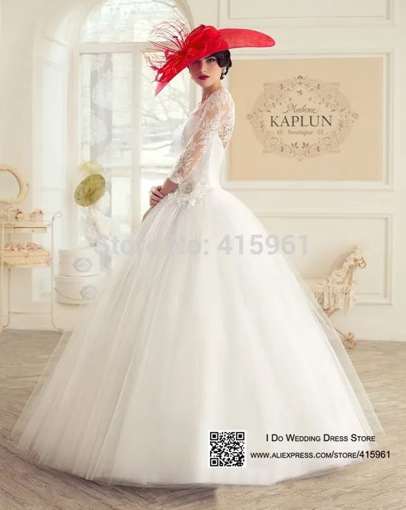 vestido de noiva 2025 robe de mariee Abiti da sposa vintage Abito da ballo Abiti da sposa in pizzo Maniche lunghe Abito da sposa longo