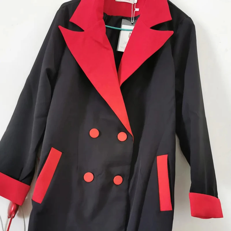 Women Elegant Long Windbreaker Korean Fashion Casual A-Line Trench Coat V-Neck Double Breasted With Belt Office Lady Overcoat