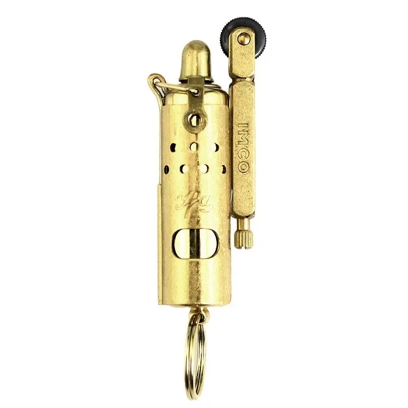 Genuine IMCO Brass Copper Trenches Metal Refueling Lighter Personal Retro Windproof Old Gasoline Lighter