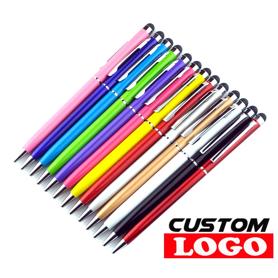 Imagem -02 - Mini Metal Touch Screen Stylus com Rollerball Caneta Esferográfica Universal em 13 Cores Logotipo Personalizado 1000 Pcs por Lote