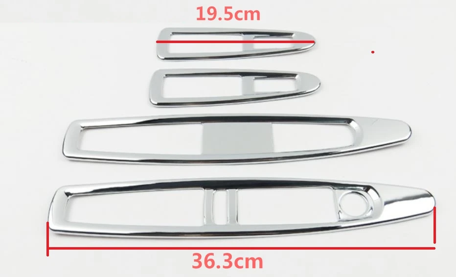 4Pcs/set Chrome ABS Car Door window glass lifting switch Cover Trim For Citroen C4 (2005-2011) Car Interior Decoration styling