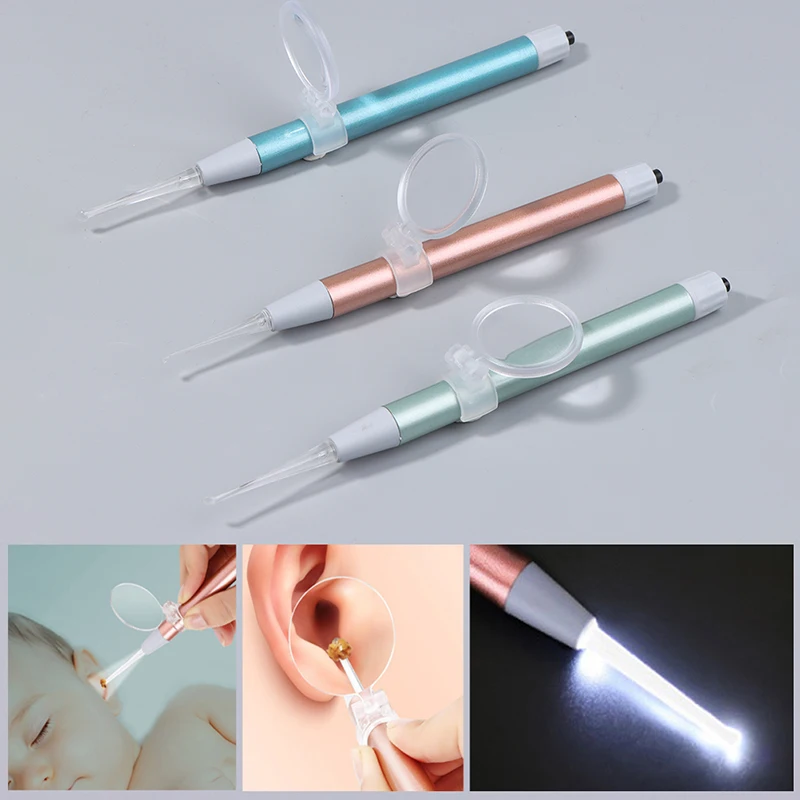 New Ear Cleaner Ear Wax Removal Tool Flashlight Earpick Ear Cleaning Earwax Remover Ear Curette Light Spoon With Magnifier