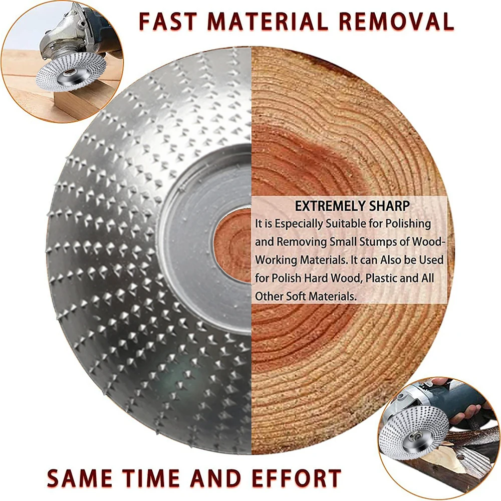 85mm Angle Grinder Wood Carving Disc Woodworking Sharpening Grinding Wheel Abrasive Tool Sanding Disc for 16mm Bore Grinder