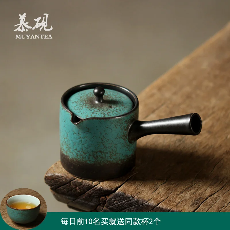 

Japanese kiln side put the pot of jingdezhen ceramic teapot manually single pot of contracted household kung fu tea set