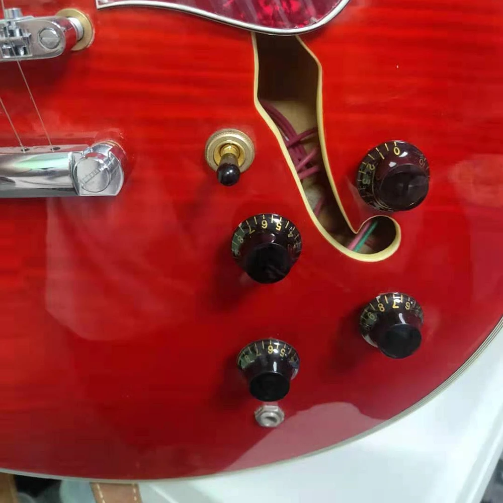4pcs Electric Guitar Bass Top Hat Speed Control Volume Knobs multiple colors