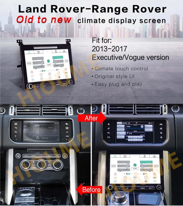 AC Panel Air Touch Screen LCD Display Screen Air Condition Control For Land Range Rover Executive Vogue SVA L405 2013-2017