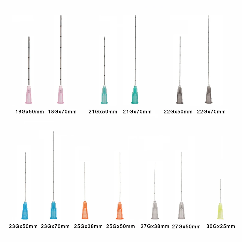 Imagem -03 - Agulhas Entalhadas da Seringa das Extremidades Lisas da Agulha Espinhal 18g 21g 22g 23g 25g 27g 30g 50 Grupos