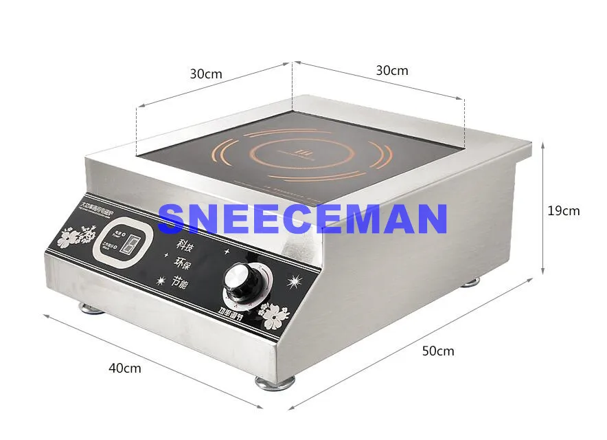 เตาแม่เหล็กไฟฟ้าเชิงพาณิชย์ 5000w เตาซุปเชิงพาณิชย์ เตาไฟฟ้า เตาแม่เหล็กไฟฟ้ากําลังสูงแบบตั้งโต๊ะ สแตนเลส