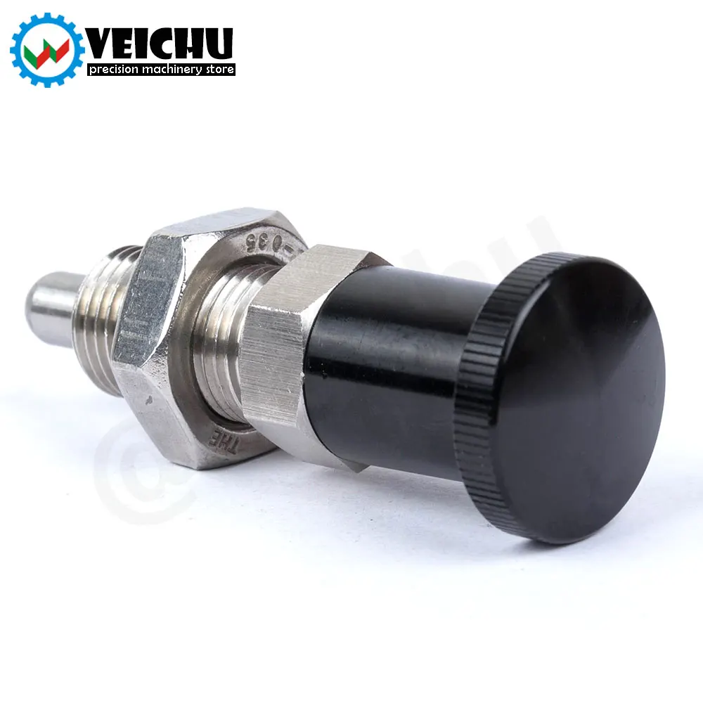 VCN210-BNK 1pcs Stainless Steel Aluminum Knob Return-Type Index Plungers With Locating Function For Precise Positioning Free Nut