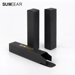 100Pcs/Lot 20x20x95mm Black Box Empty Perfume Bottle Package box Customizable Paper Boxes Packaging Custom Logo pay Extra
