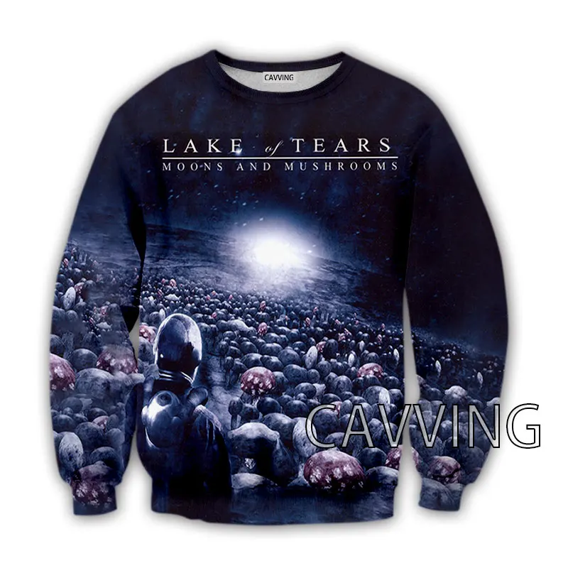 CAVVING 3D พิมพ์ LAKE น้ำตา Crewneck เสื้อ Harajuku สไตล์เสื้อแขนยาวสำหรับชาย/หญิง