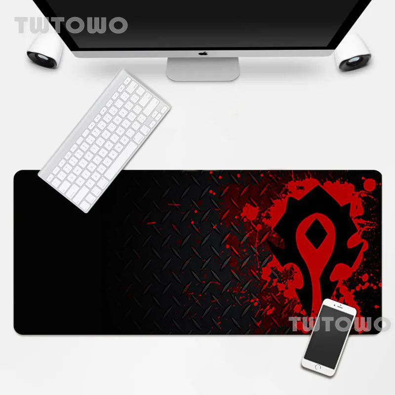 

Mousepad Home Computer HD Desk Mats World of Warcraft Alliance Horde Laptop Office Gamer Natural Rubber Carpet Mice Pad