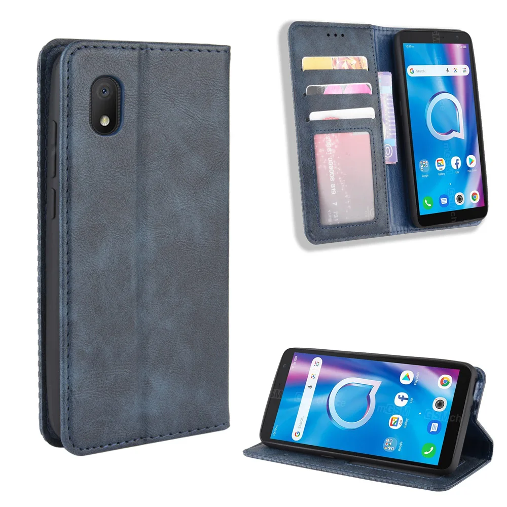 Leather Flip Cover For Alcatel 1B 2020 Case Wallet Card Stand Magnetic Book Cover 5002A 5002D 5002F 5002I 5002X Phone Cases