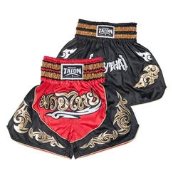 Pantalones cortos clásicos Muay Thai para hombres y mujeres, ropa de lucha MMA de alto grado, entrenamiento de boxeo, Kickboxing