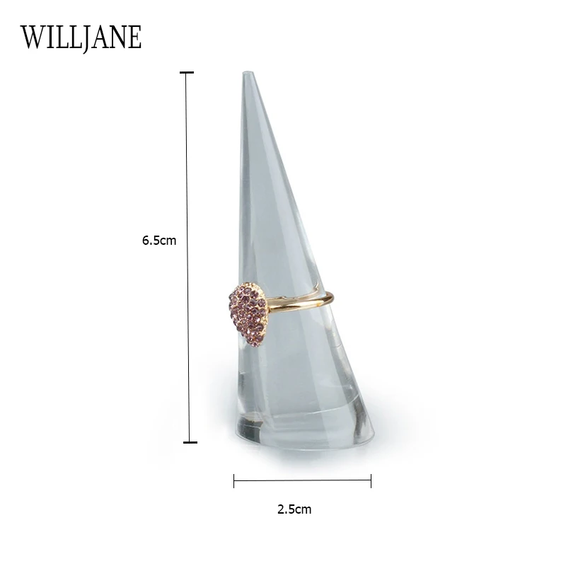Solid Jewelry Ring Display Stand Solid Finger Shape Ring Photography Presentation Holder Exhibition Storage Rack Wood Acrylic