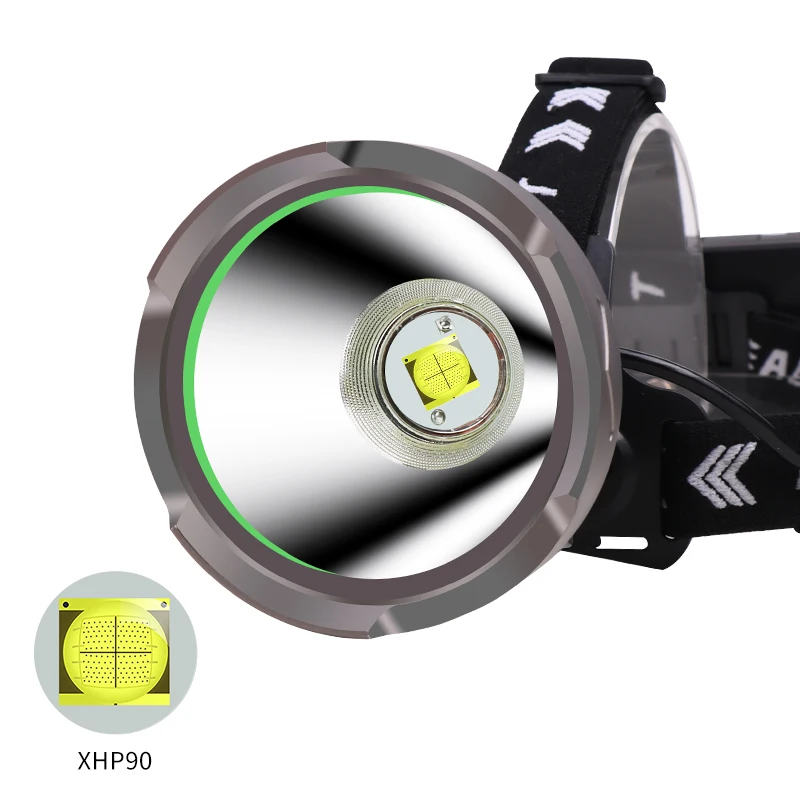 Imagem -06 - Xhp 90 Cob Built-in Grandes Baterias Recarregável Sensor Levou Farol Farol de Pesca Camping Farol Lanterna 500000lm