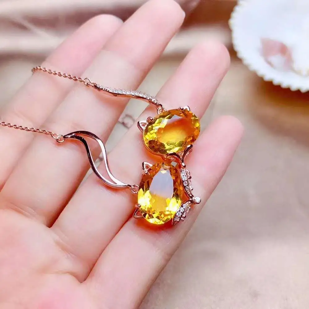 

Citrine chain bracelet 100% Real And Natural Citrine chain bracelet Free shipping Natural real Citrine 925 sterling silver