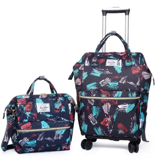 Women Trolley Luggage Bag With Wheels Rolling Backpack Sets Wheeled Backpack Travel Bags on wheels Trolley Suitcase wheeled Bags