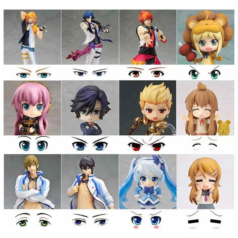 Cute Cartoon Eyes Anime Figurine Dolls Eye Water Stickers For DIY Doll Accessories