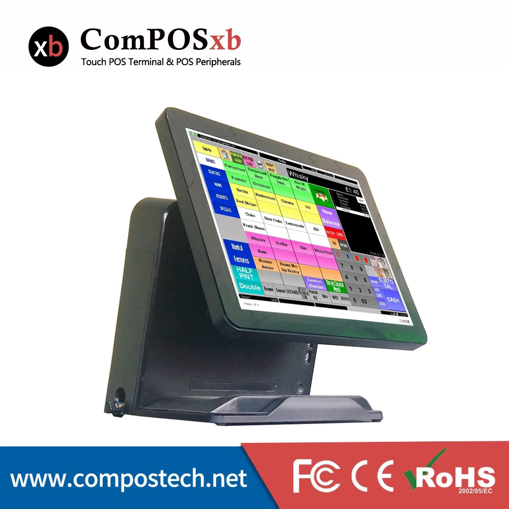 China high quality pos all in one 15inch capacitive touch screen pos machine easy to operate for retail