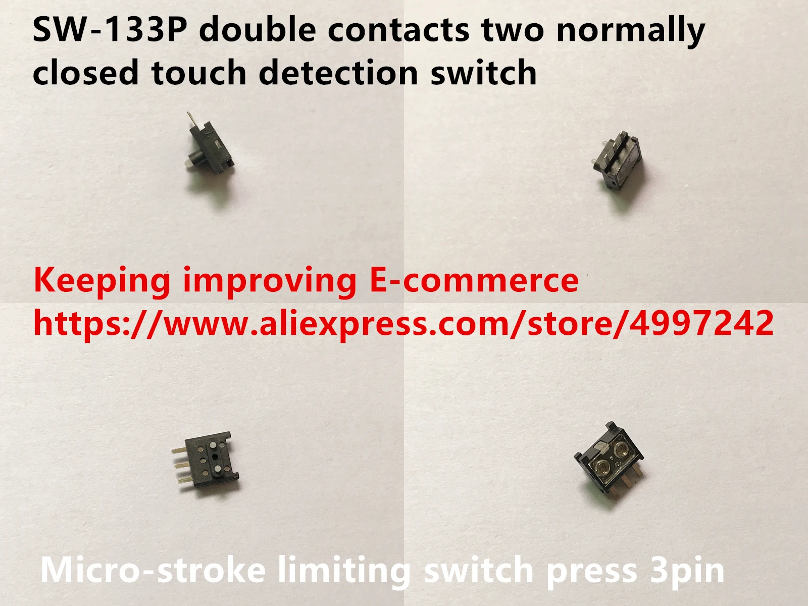 

Оригинальный новый 100% SW-133P двойные контакты два нормально закрытых сенсорных переключателя обнаружения микротактный ограничительный переключатель пресс 3pin