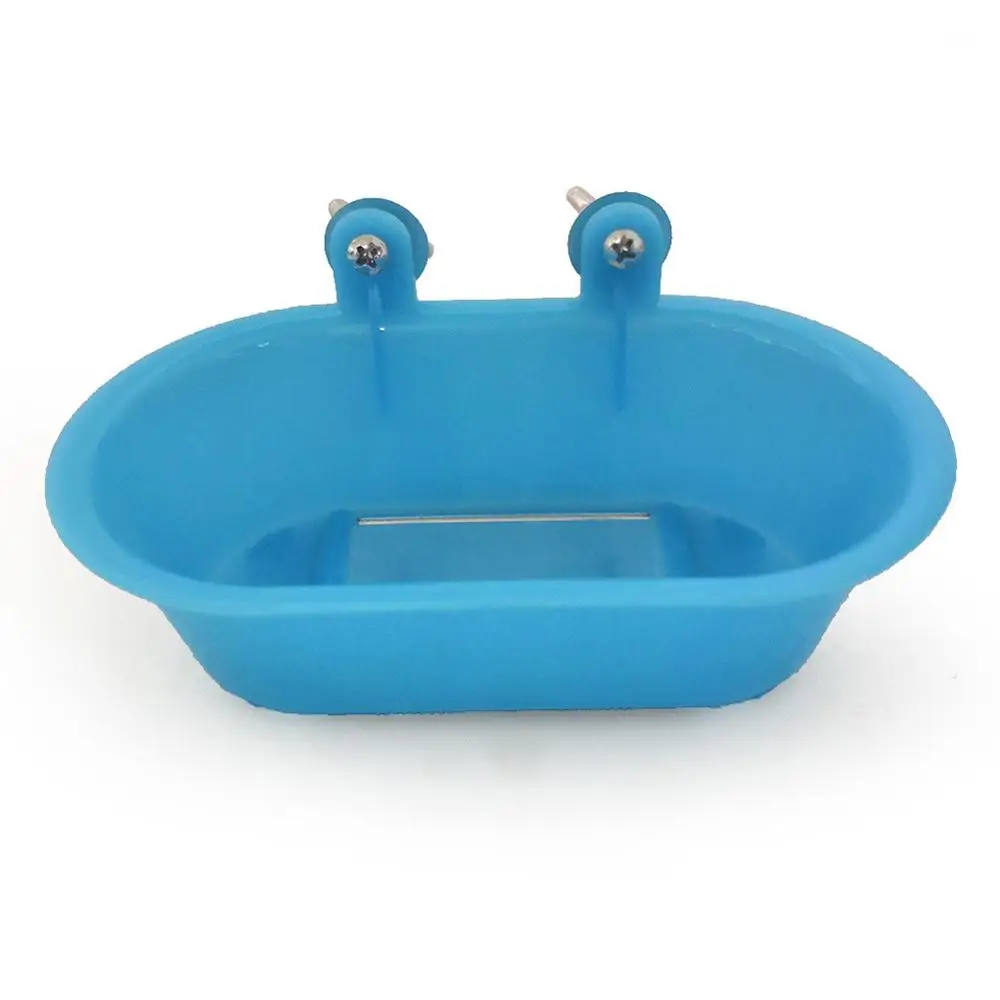 New Parrot Bathtub With Mirror Bird Mirror Bath Shower Box Mirror Toy For Budgerigar Peony Bird Toys Pet Bird Cage Accessories