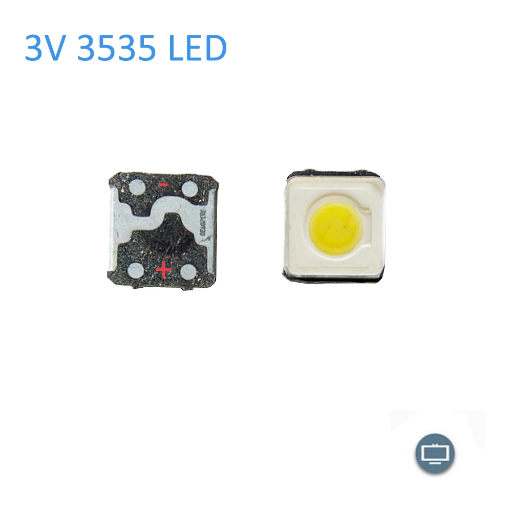 

100 шт. 200 LED-подсветка LED SMD 1W 3535 3537 холодный белый 3V 300ma для Samsung TV ремонт