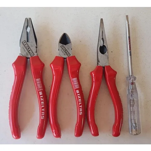 Izeltaş Set 180 mm Pliers 160 MM Yankeskı 160mm Nose Pliers 190MM Kotrol Pen