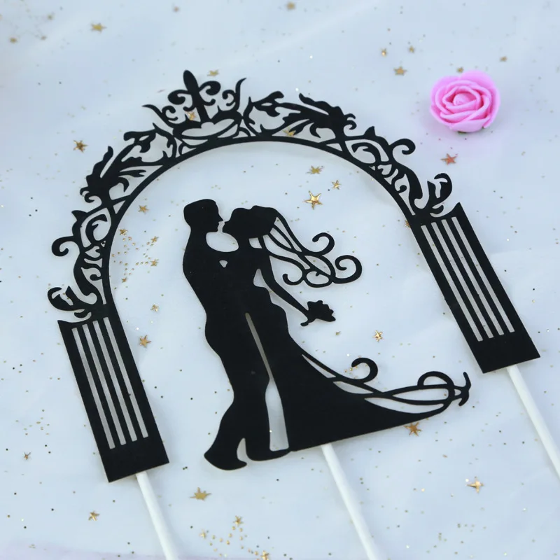 Door of love Mr/Mrs Cake Flags Love Heart Wedding Cake Topper Bride Groom Wedding Party Cake Baking Decor Engagement Cake Flags