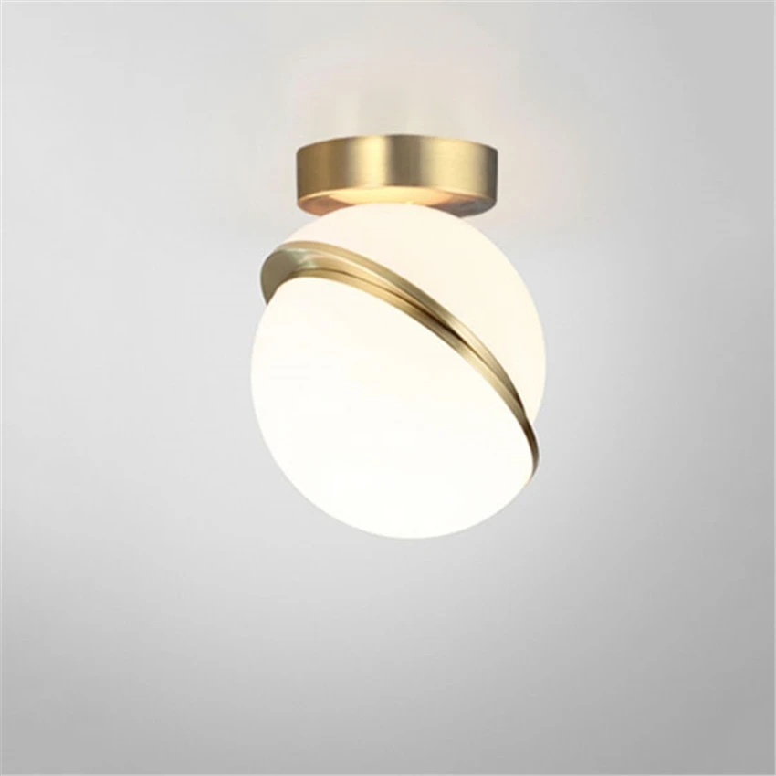 British Design Crescent Acrylic Ceiling Lights Bedroom Crescent Shape Ball Ceiling Lamps Living Room Bathroom Deco Lighting