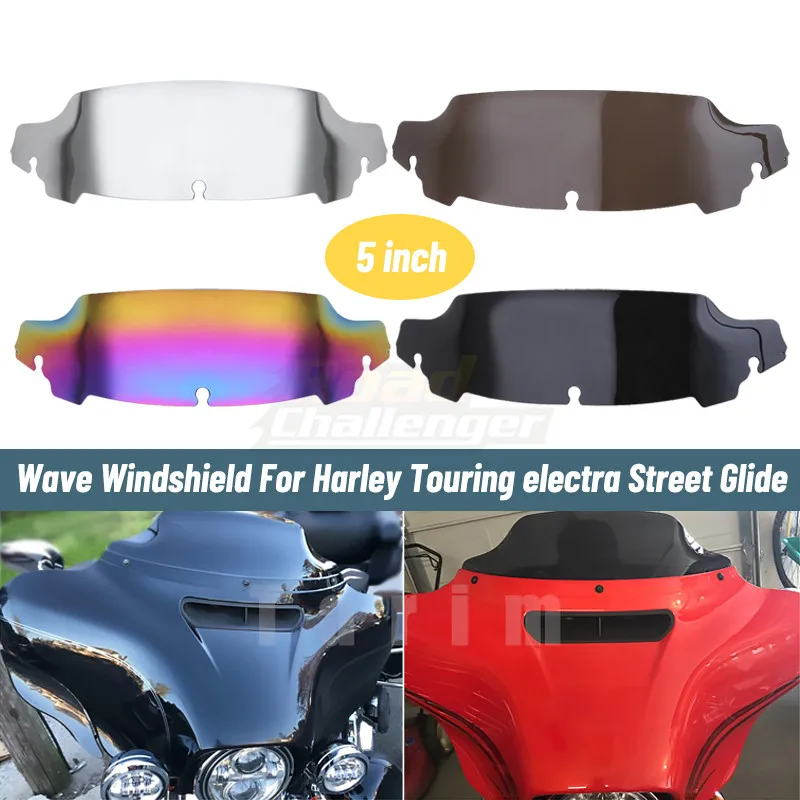 5\'\'6.8\'\' Motorcycle Windshield Fairing Windscreen Cover For Harley Touring Street Electra Glide Ultra Limited FLHX 2014-2020