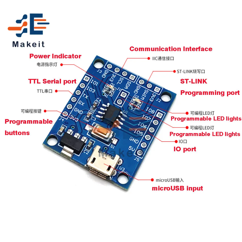 STM8S001J3 STM8S001 Small System Development Board 8 Bit Microcontroller Single Chip Microcomputer STM8 Core Board Module